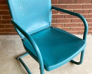 Antique metal porch chairs