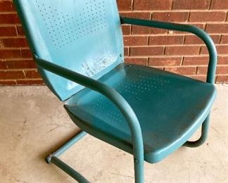 Antique metal porch chairs