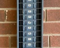 Vintage STR metal time card holders