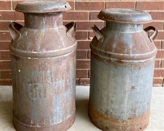 Antique milk cans