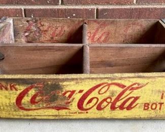 Vintage Coca-Cola wood bottle case