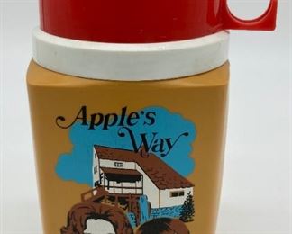 Vintage Apple's Way metal lunchbox with thermos