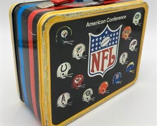 Vintage NFL National Conference/American Conference metal lunchbox