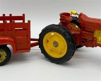 Vintage Hubley tractor & farm trailer