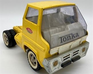 Vintage Tonka car carrier with two cars
