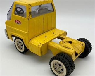 Vintage Tonka car carrier with two cars