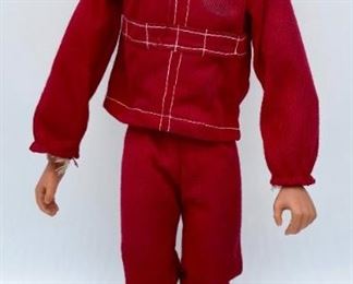 Vintage ~12" Six Million Dollar man with engine block (works)