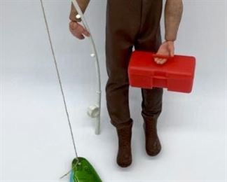Vintage 1971 Mattel Big Jim with fishing gear