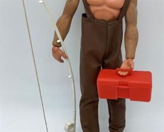 Vintage 1971 Mattel Big Jim with fishing gear