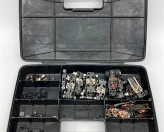 Vintage AFX Magna Traction car shells, bases and carrying case