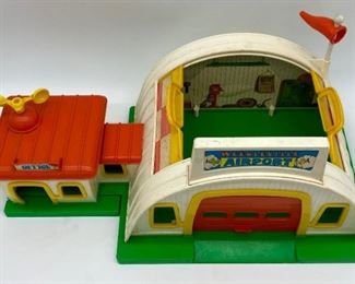 Vintage Weebles airport with accessories
