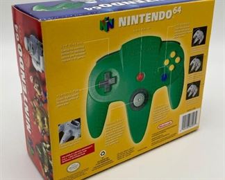 Nintendo N64 green controller with box