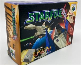 Nintendo N64 StarFox 64 with rumble pak with box