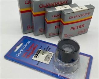 Quantaray 10x loupe Magnifier and various Quantaray filters