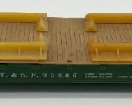 Tyco AT & SF #90806 flat bed railcar HO scale