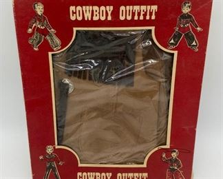 Vintage leather Cowboy Outfit with box