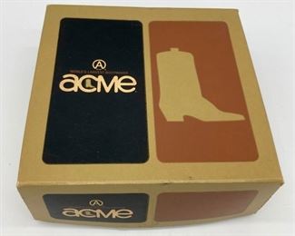 Vintage Acme toddler leather cowboy boots in box