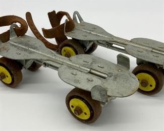 Vintage over-the-shoes roller skates