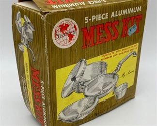 Vintage Seaway 5-piece Aluminum Mess Kit in box