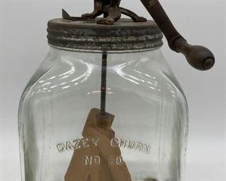 Vintage Dazey glass butter churn No. 80