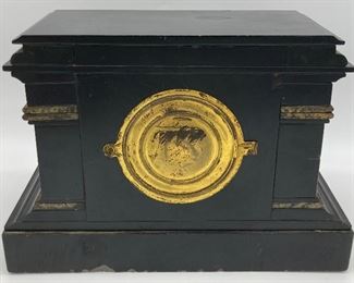 Antique cast iron mantel clock