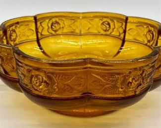Vintage amber candy dish