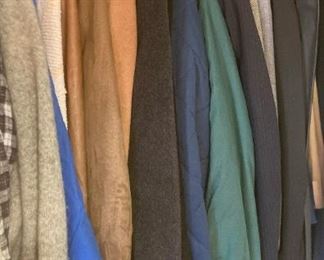 Assortment of men's and women's clothing, various name brands including: The North Face, Polo by Ralph Lauren, Bob Timberlake, Reed, Calvin Klein, Izod, Dickie's, and more