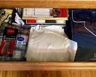 Assortment of men's and women's clothing, various name brands including: The North Face, Polo by Ralph Lauren, Bob Timberlake, Reed, Calvin Klein, Izod, Dickie's, and more