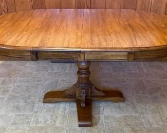 Keller oak dining table with six chairs