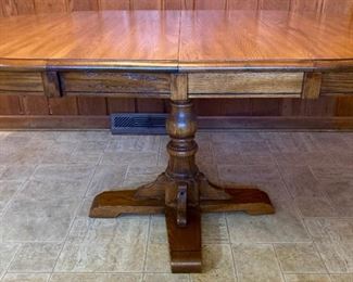 Keller oak dining table with six chairs