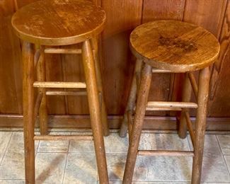 Vintage wooden stools