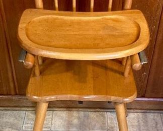 Vintage oak highchair
