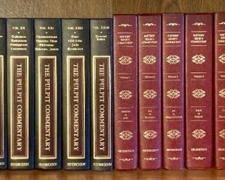 The Pulpit Commentary set, Matthew Henry's Commentary set; The Treasury of David set