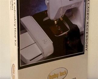 Baby Lock Ellagéa ESG with multiple accessories