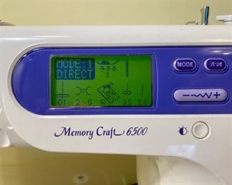 Janome Professional Memory Craft 6500 and accessories