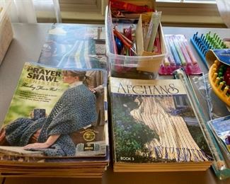 Knitting and crochet patterns and books