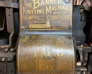 Vintage The Banner Knitting Machine made by Hemphill Company (#76998)