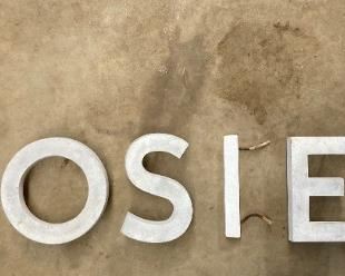 Vintage Altar Hosier Mill sign letters