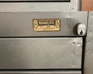 Vintage Kennedy Kits locking two-level roll around toolbox (#s 285 top & 293 bottom)