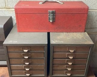 Vintage Kennedy Odds 'n Ends Organizers Model 5-D and vintage Kennedy Tool Toter Model KK-16