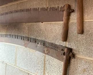 Antique crosscut saws