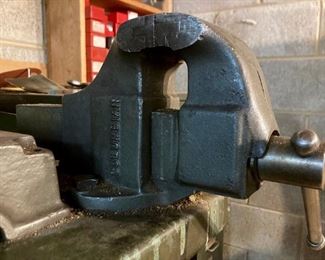Antique large cast iron vise clamp