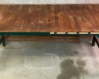 Vintage wood workshop table