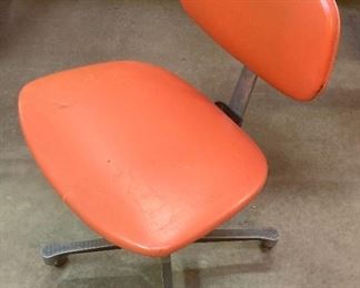 Mid-Century coral desk chair