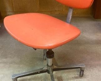 Mid-century coral desk chair