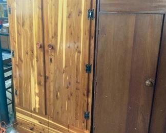 Vintage wardrobes (one cedar)