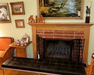 Knoll Bench, Stacked Bamboo Table, Misc Art, German Stein Punch Set