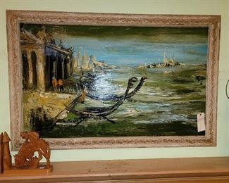 Etta Benjamin Cien (1924-2009) US, Gondolas Painting