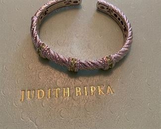 Judith Ripka peridot sterling bracelet 