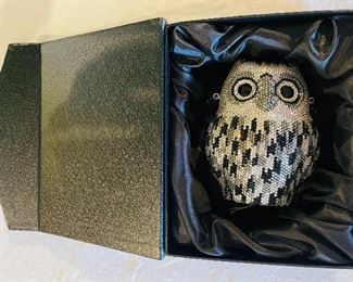 Owl rhinestone evening purse 